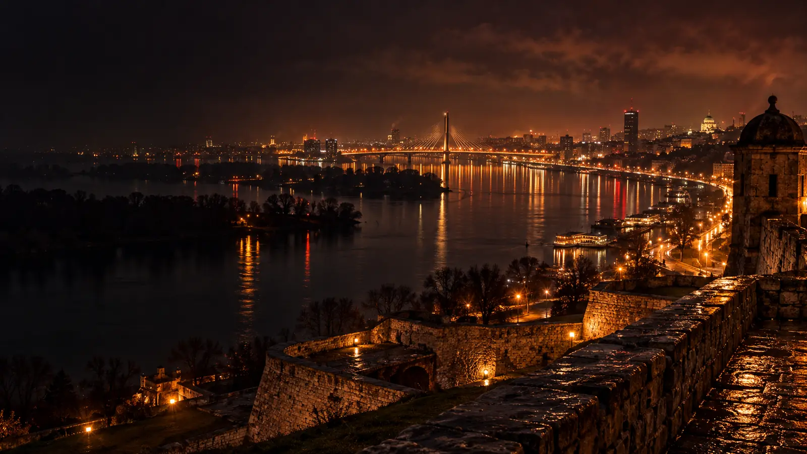 Beograd noću, scena iz igre Kumstvo