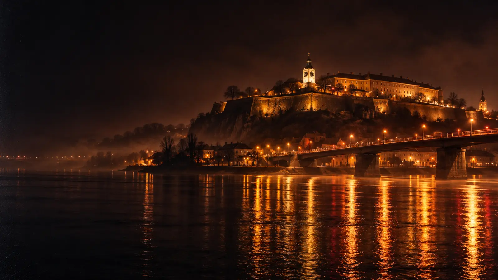 Novi Sad noću, scena iz igre Kumstvo